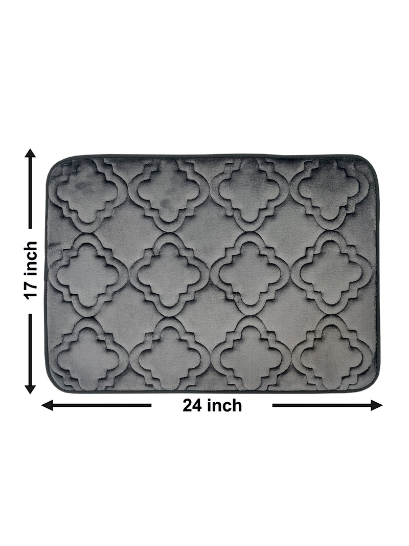 Memory Foam Anti Slip Bath Mat <small> (diamond-grey)</small>