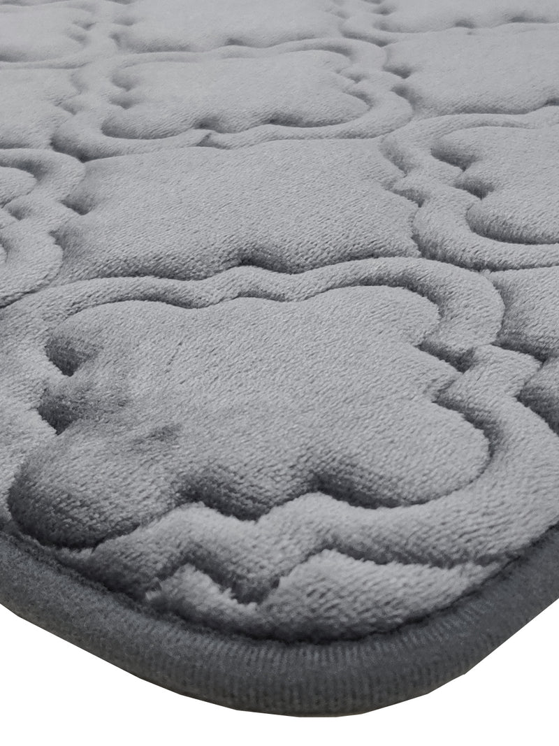 Memory Foam Anti Slip Bath Mat <small> (moroccan trellis-roseberry)</small>