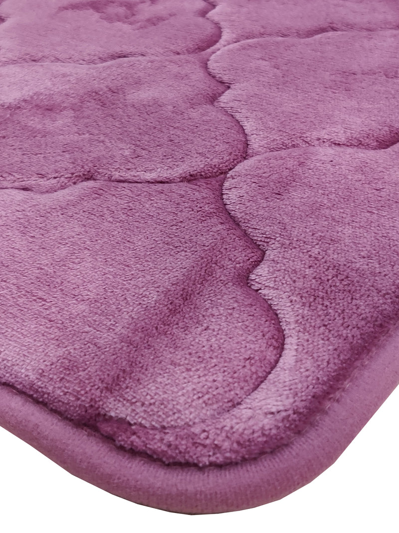 Memory Foam Anti Slip Bath Mat <small> (feeling sqaure-burgundy)</small>