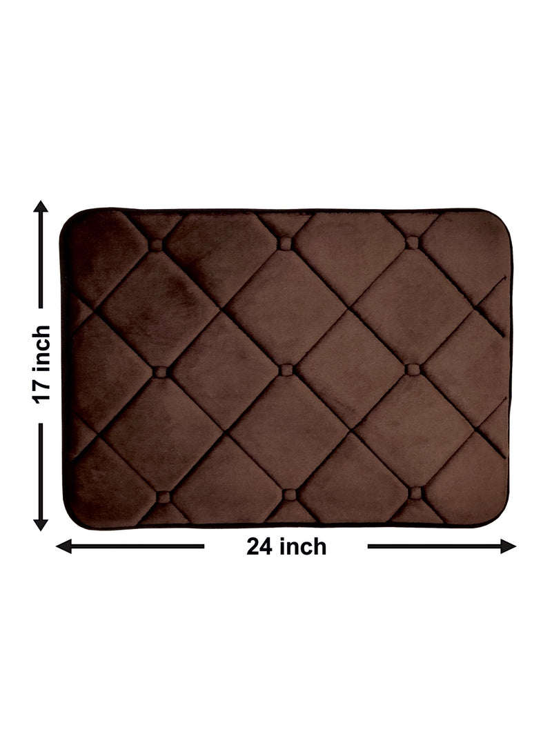 Memory Foam Anti Slip Bath Mat <small> (moroccan trellis-roseberry)</small>