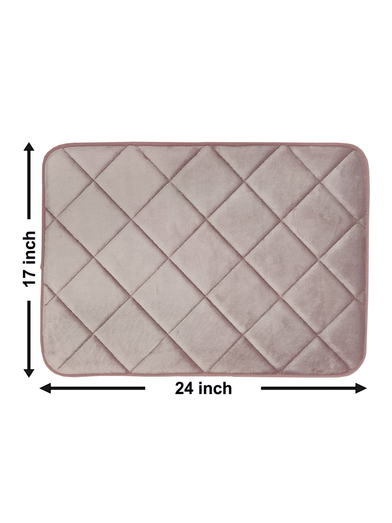 Memory Foam Anti Slip Bath Mat <small> (moroccan trellis-roseberry)</small>