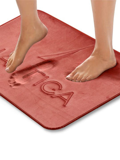 Luxurious Memory Foam Non-Skid  Bath Rug <small> (solid-roseberry)</small>
