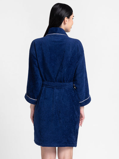 Luxurious Ultra Soft Bath Robe <small> (solid-navy)</small>