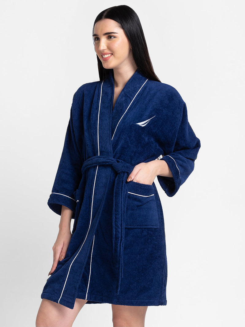 Luxurious Ultra Soft Bath Robe <small> (solid-navy)</small>