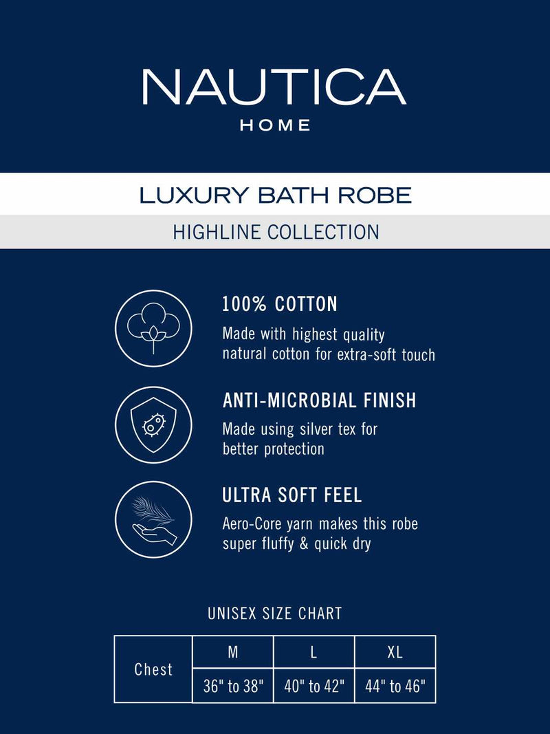 Luxurious Ultra Soft Bath Robe <small> (solid-navy)</small>