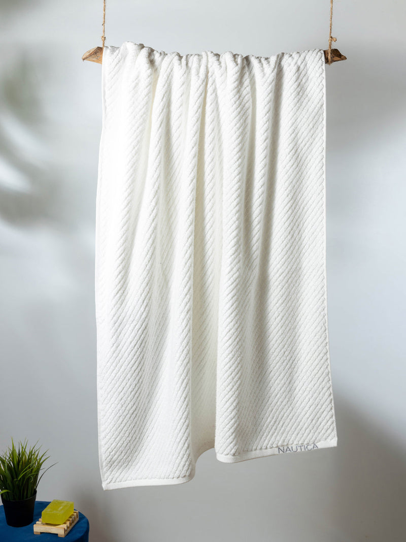 Fluffy Zero Twist 100% Cotton Towel <small> (solid-white)</small>