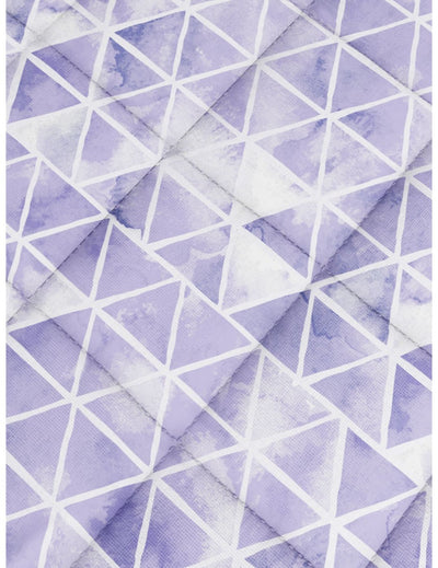 Super Soft 100% Natural Cotton Fabric Single Comforter For All Weather <small> (geometric-purple/white)</small>