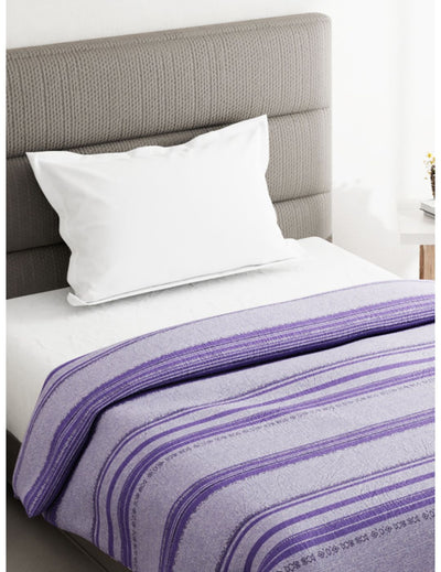 Super Soft 100% Natural Cotton Fabric Single Comforter For All Weather <small> (abstract-purple)</small>