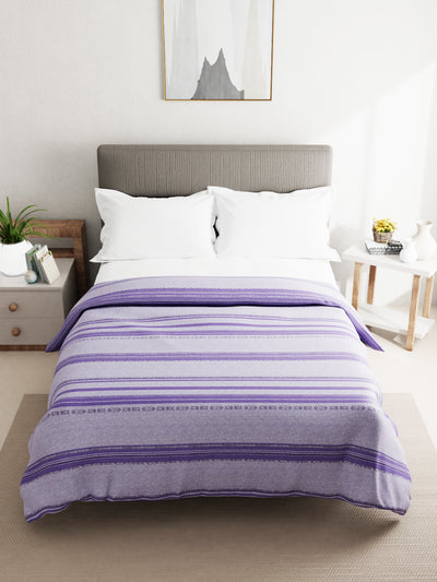 Super Soft 100% Natural Cotton Fabric Double Comforter For Winters <small> (abstract-purple)</small>