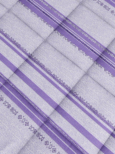 Super Soft 100% Natural Cotton Fabric Double Comforter For Winters <small> (abstract-purple)</small>
