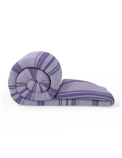 Super Soft 100% Natural Cotton Fabric Double Comforter For All Weather <small> (abstract-purple)</small>