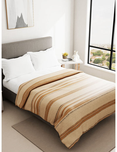 Super Soft 100% Natural Cotton Fabric Double Comforter For All Weather <small> (abstract-beige)</small>