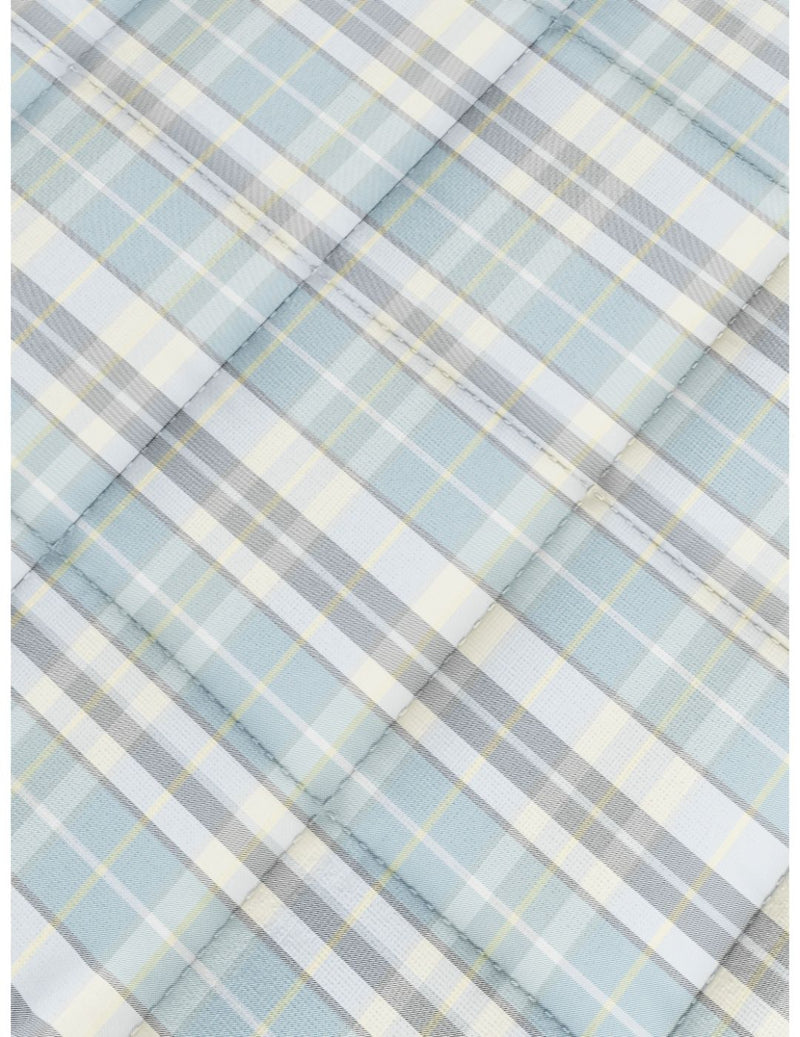 Super Soft 100% Natural Cotton Fabric Double Comforter For All Weather <small> (checks-blue/multi)</small>