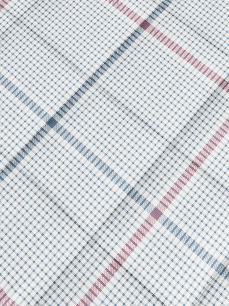 Super Soft 100% Cotton Fabric Comforter For All Weather <small> (checks-blue/red)</small>