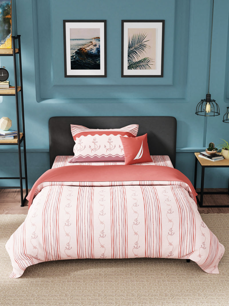 Super Soft 100% Cotton Fabric Comforter For All Weather <small> (abstract-pink/maroon)</small>