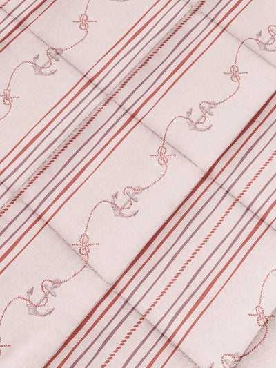 Super Soft 100% Cotton Fabric Comforter For All Weather <small> (abstract-pink/maroon)</small>