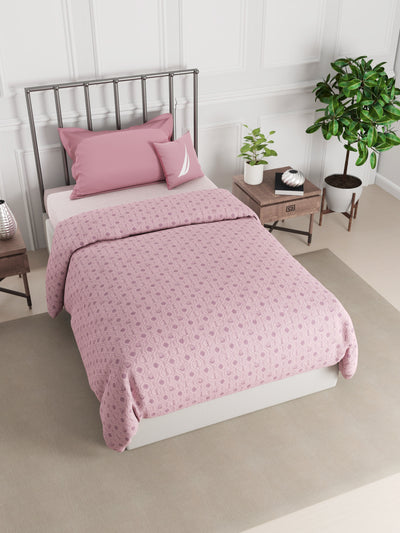 Super Fine 100% Egyptian Satin Cotton Comforter For All Weather <small> (floral-pink)</small>