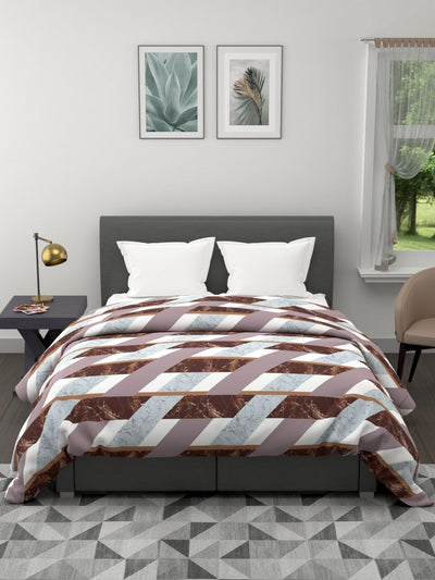 Super Soft Microfiber Double Comforter For All Weather <small> (geometric-chocolate)</small>