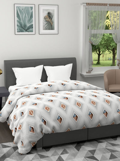 Super Soft Microfiber Double Comforter For All Weather <small> (geometric-brown)</small>
