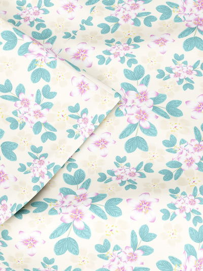 Super Soft Microfiber Double Comforter For All Weather <small> (floral-turq)</small>