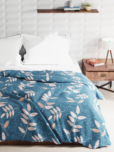 Super Soft Microfiber Double Comforter For All Weather <small> (floral-blue)</small>