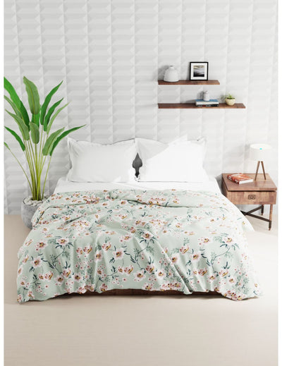 Super Soft Microfiber Double Comforter For All Weather <small> (floral-mint)</small>