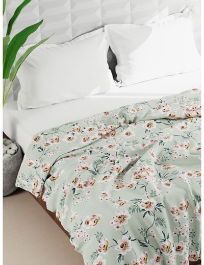 Super Soft Microfiber Double Comforter For All Weather <small> (floral-mint)</small>