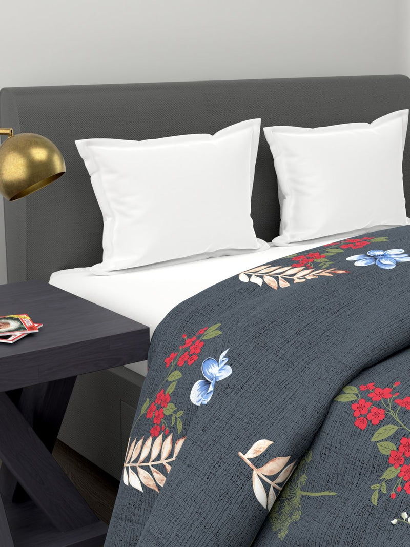 Super Soft Microfiber Double Comforter For All Weather <small> (floral-multi)</small>