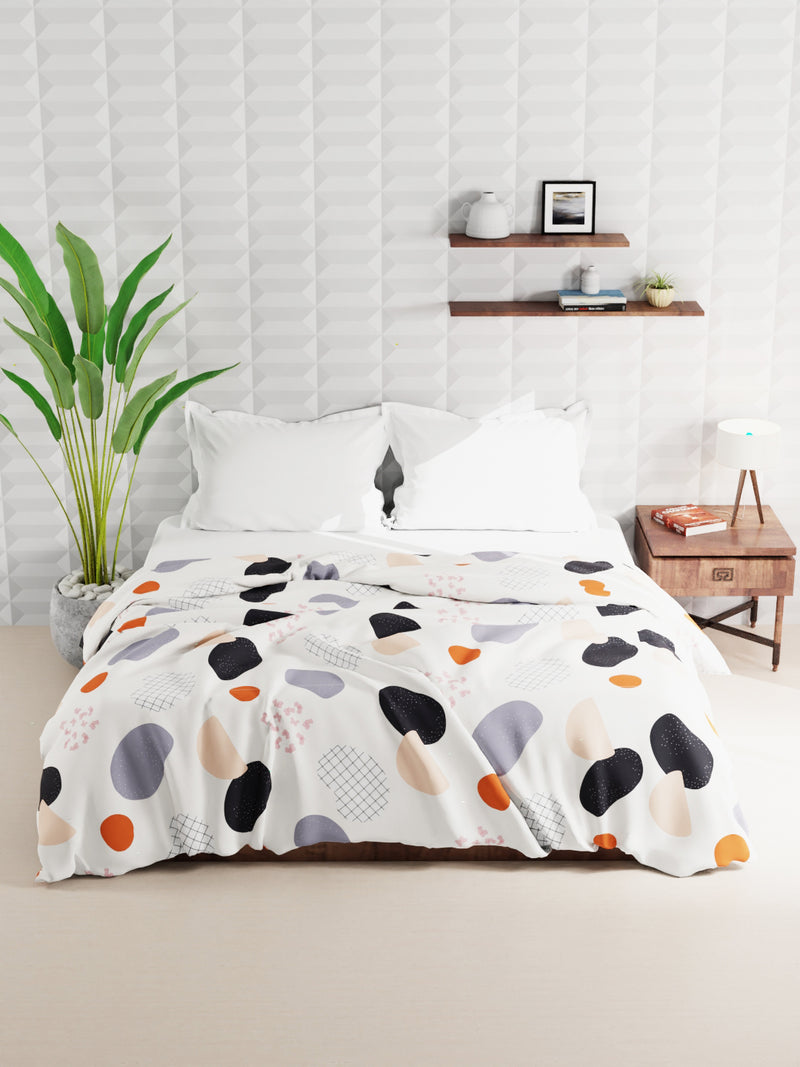 Super Soft Microfiber Double Roll Comforter For All Weather <small> (geometric-ivory/multi)</small>