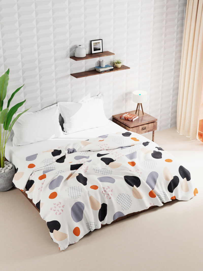 Super Soft Microfiber Double Roll Comforter For All Weather <small> (geometric-ivory/multi)</small>