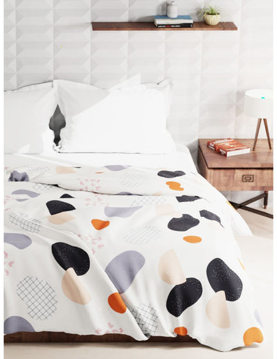 Super Soft Microfiber Double Comforter For All Weather <small> (geometric-ivory/multi)</small>