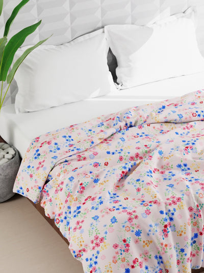 Super Soft Microfiber Double Roll Comforter For All Weather <small> (floral-multi)</small>