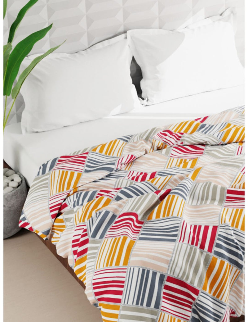 Super Soft Microfiber Double Comforter For All Weather <small> (stripe-multi)</small>