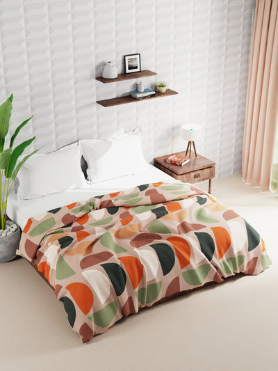Super Soft Microfiber Double Roll Comforter For All Weather <small> (geometric-lt.brown)</small>