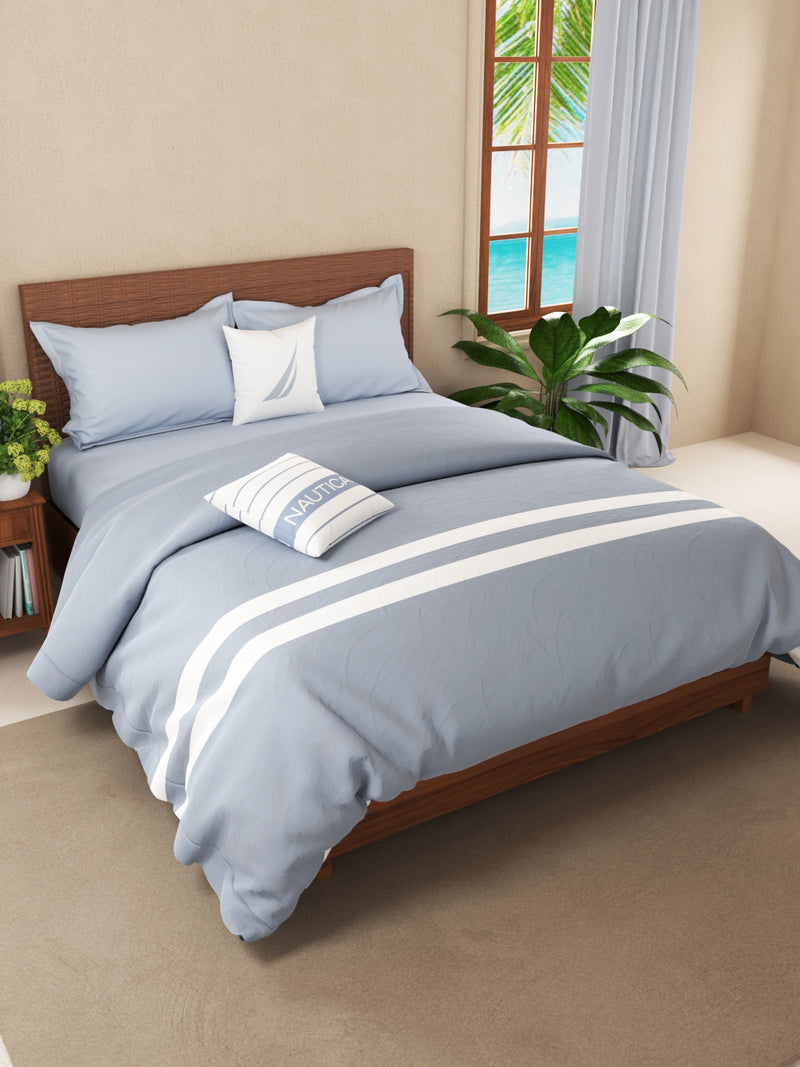 Luxurious 100% Egyptian Satin Cotton Comforter For All Weather <small> (solid-powder blue)</small>