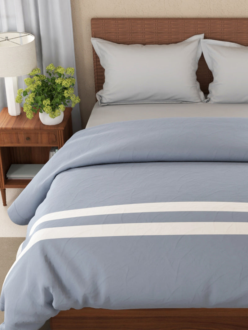 Luxurious 100% Egyptian Satin Cotton Comforter For All Weather <small> (solid-powder blue)</small>