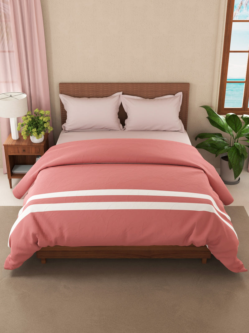 Luxurious 100% Egyptian Satin Cotton Comforter For All Weather <small> (solid-coral)</small>