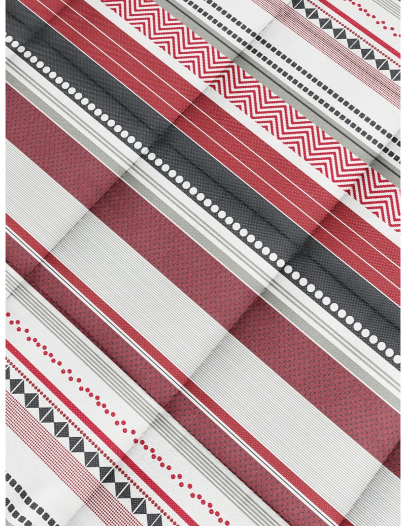 Super Soft 100% Natural Cotton Fabric Single Comforter For All Weather <small> (stripe-red/black)</small>