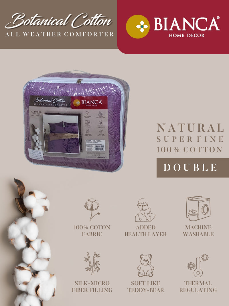 Superfine 100% Egyptian Cotton Fabric Reversible Comforter For All Weather <small> (checks-sage/wheat)</small>