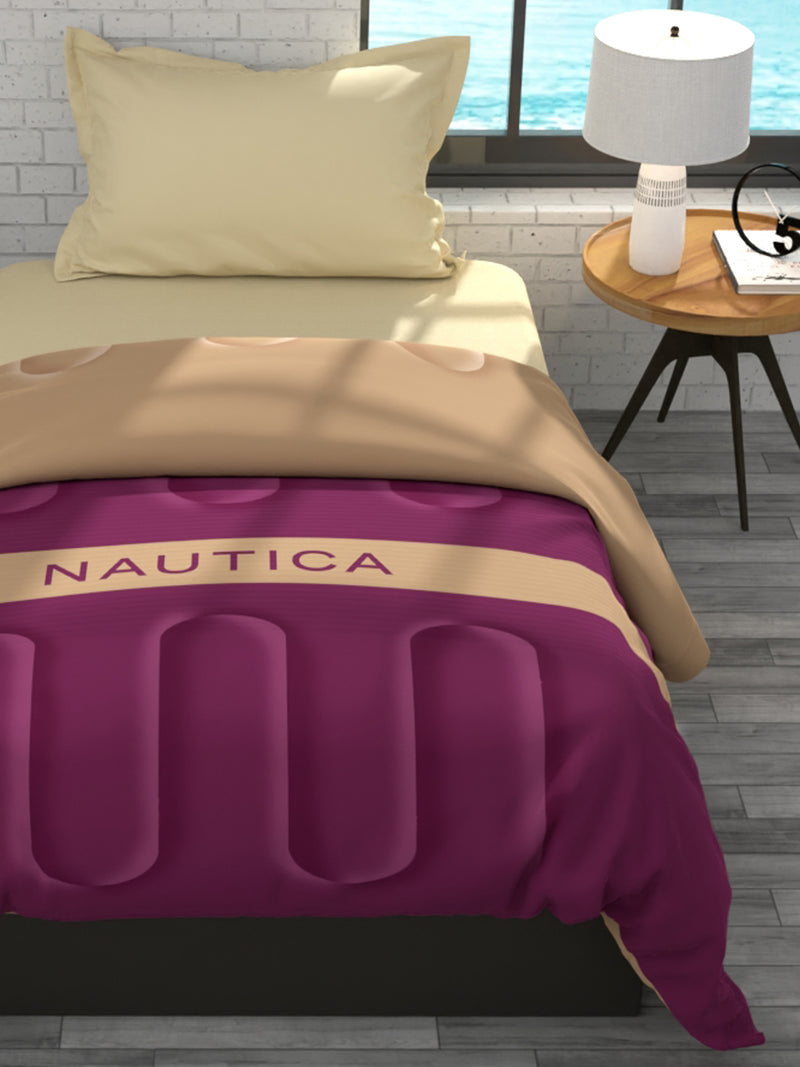 Ultra Soft Luxurious Comforter For All Weather <small> (solid-wine/taupe)</small>