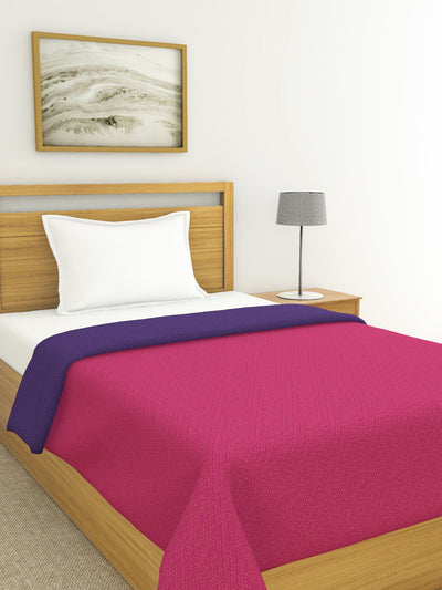 Ultra Soft Microfiber Reversible Comforter For All Weather <small> (reversible-grey/pink)</small>
