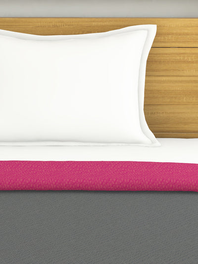 Ultra Soft Microfiber Reversible Comforter For All Weather <small> (reversible-grey/pink)</small>