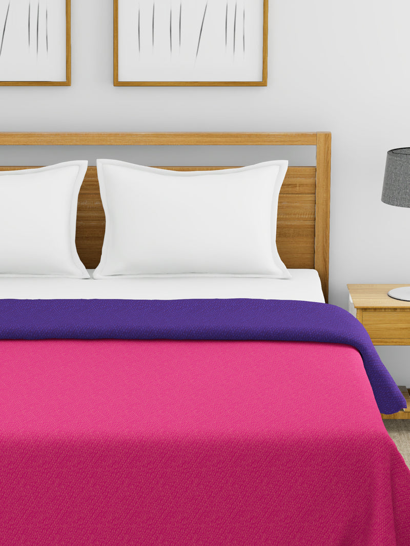 Ultra Soft Microfiber Reversible Comforter For All Weather <small> (reversible-grey/pink)</small>