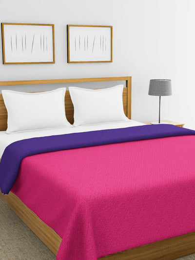Ultra Soft Microfiber Reversible Comforter For All Weather <small> (reversible-pink/purple)</small>