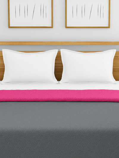 Ultra Soft Microfiber Reversible Comforter For All Weather <small> (reversible-grey/pink)</small>