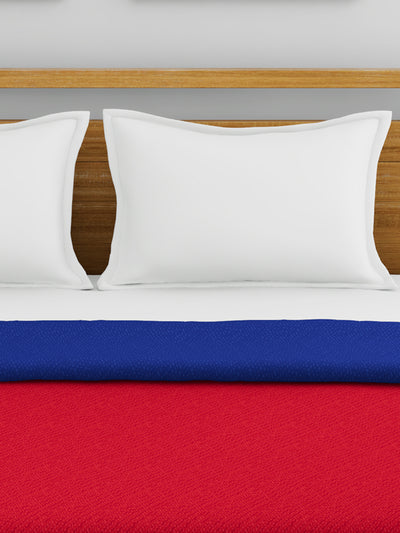 Ultra Soft Microfiber Reversible Comforter For All Weather <small> (reversible-red/blue)</small>