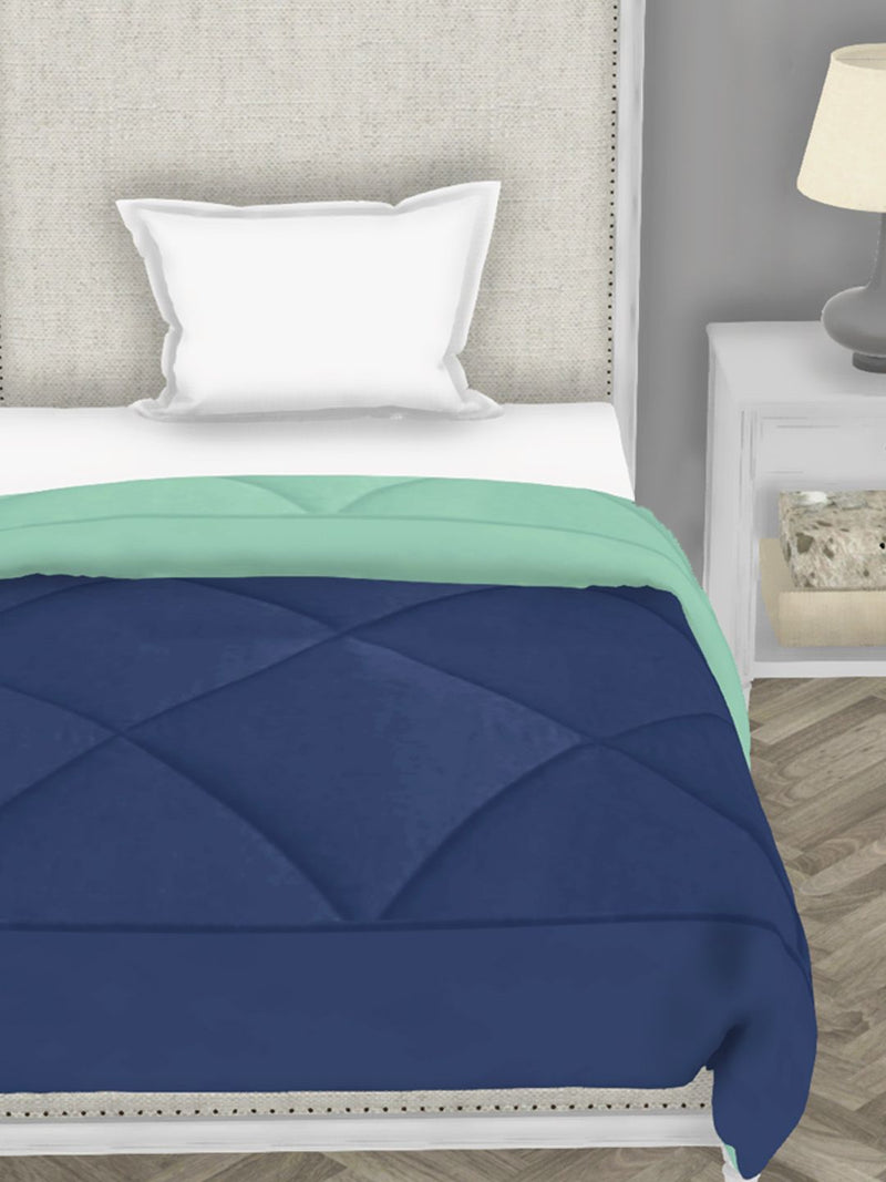 Air Cool Microfiber Reversible Comforter For All Weather <small> (abstract-mint/grey)</small>