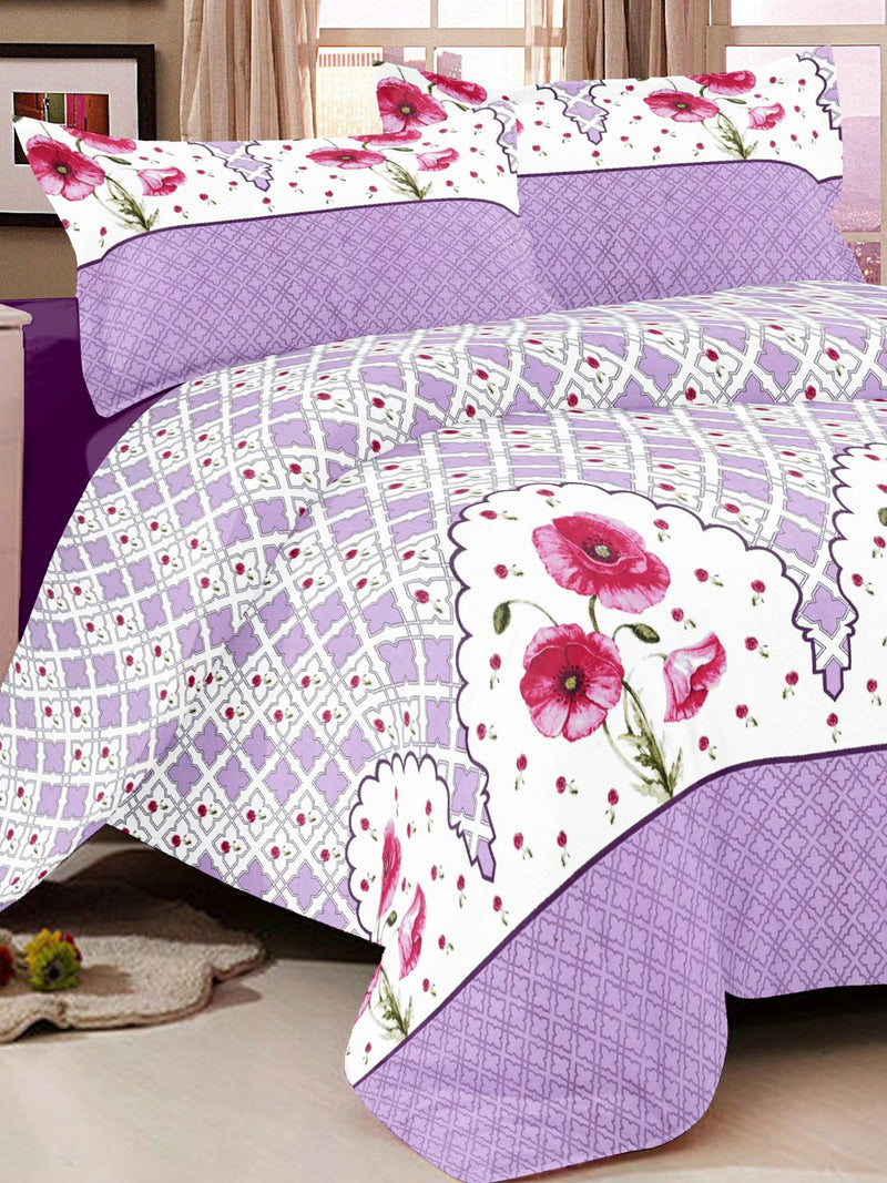 226_Victoria Soft 100% Cotton Double Comforter with 1 Double Bedsheet 2 pillow covers, for ac room_COMF894A_1