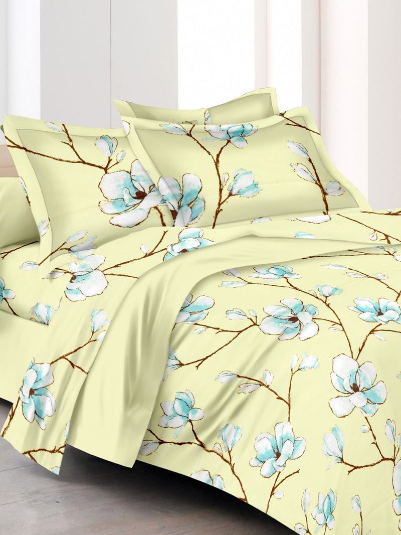 226_Victoria Soft 100% Cotton Double Comforter with 1 Double Bedsheet 2 pillow covers, for ac room_COMF906A_1