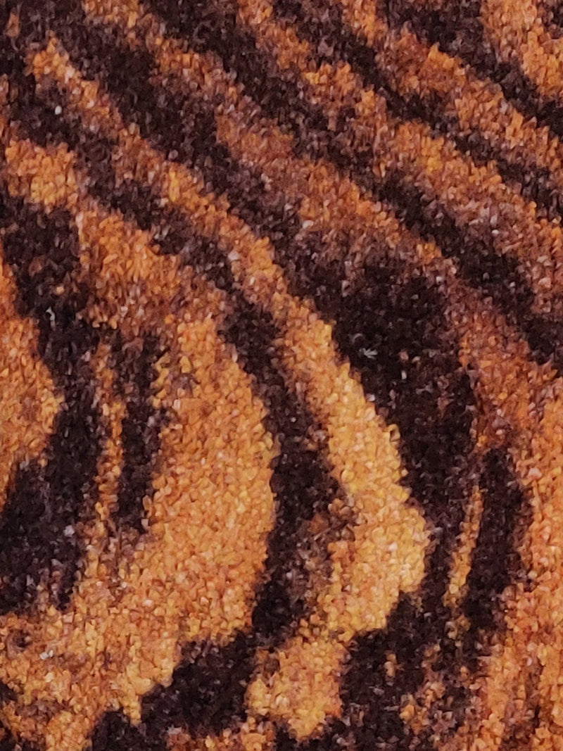 Modern Designer Printed  Carpet Area Rug With Anti Slip Backing <small> (brush stripe-navy/beige)</small>
